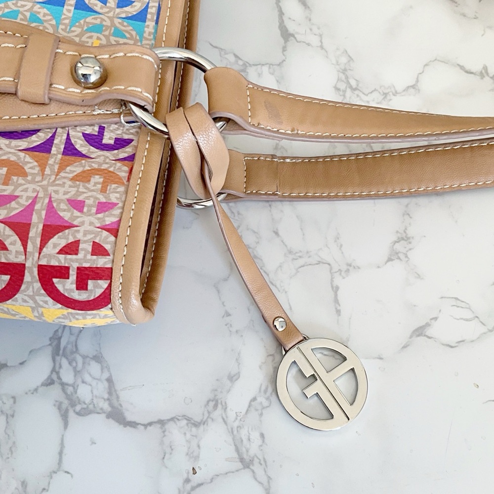 Giani Bernini Rainbow Logo Totebag Snap Closure Double Straps - Picture 7 of 16